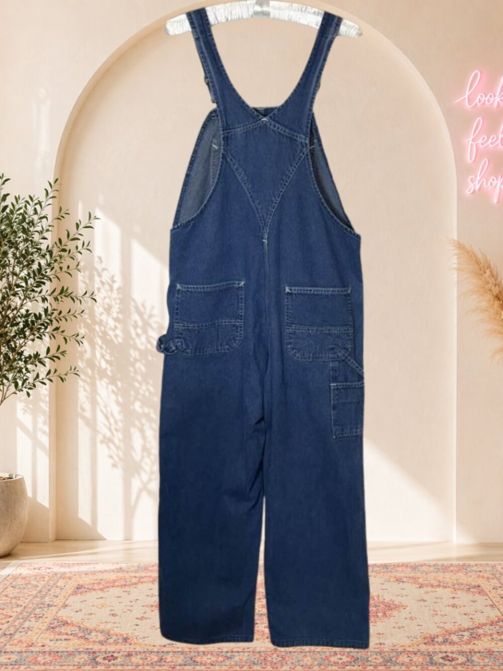 Carhartt Blue Denim Bib Overalls Men's 38x30 Workwear Streetwear - Picture 3 of 12